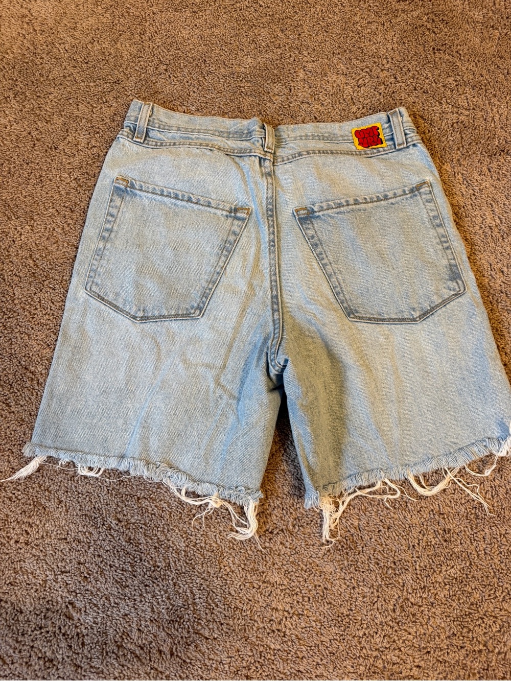 Empyre vintage Light Wash Denim Cutoff Shorts with Frayed Hem - Picture 2 of 11